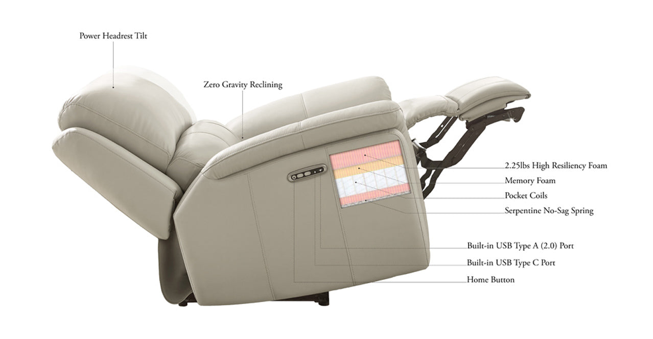 Jasper Power Headrest Zero Gravity Recliner Collection